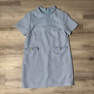 Cayhou Size Small Baby Blue Mini Dress with Pockets Cute Casual Summer Dress